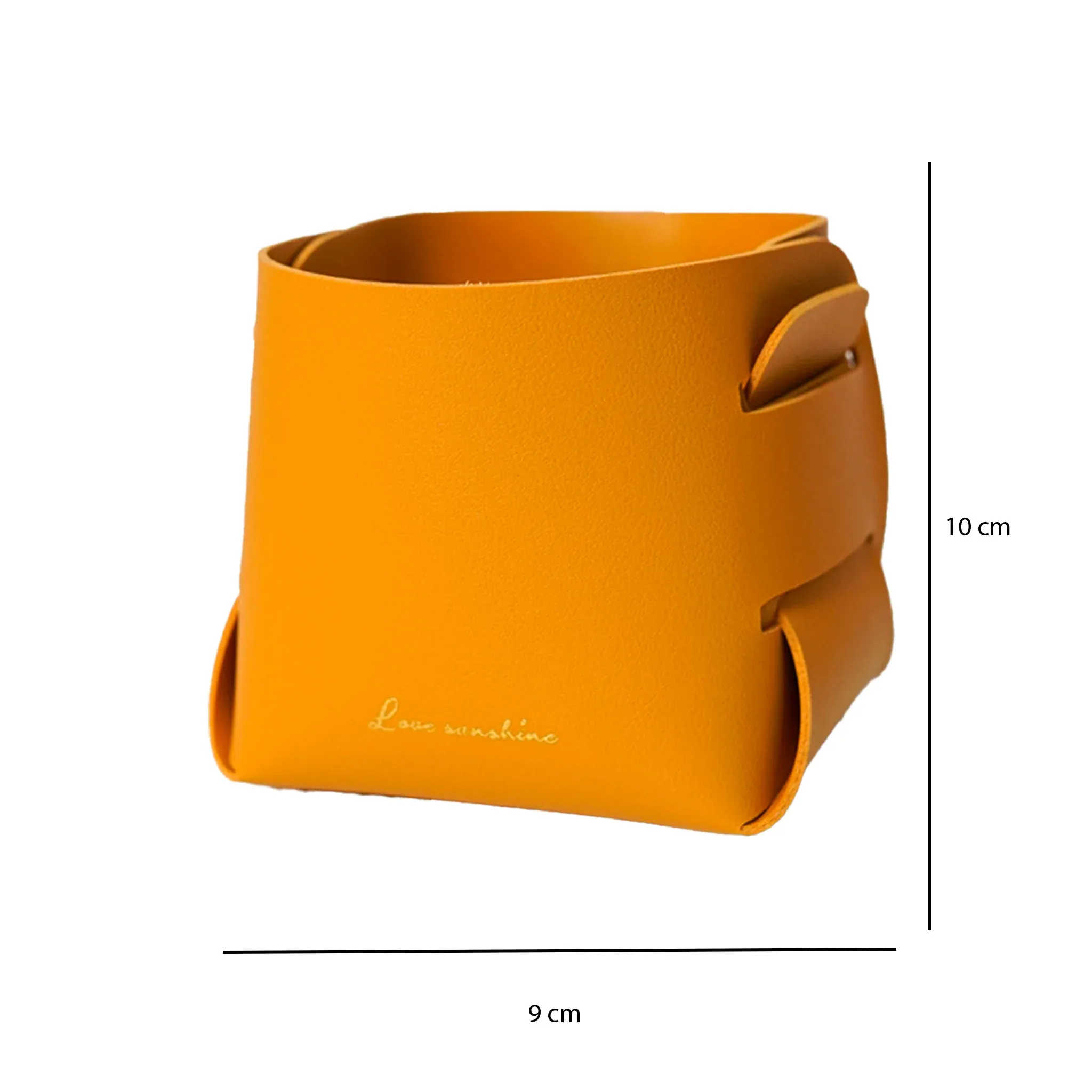 Macaroon Leather Storage Basket - Image 2