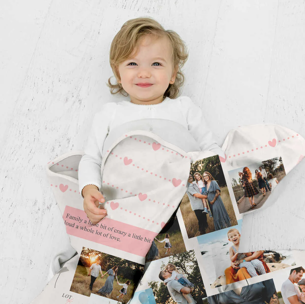 Family Photo Collage Personalized Fleece Blanket - Image 6